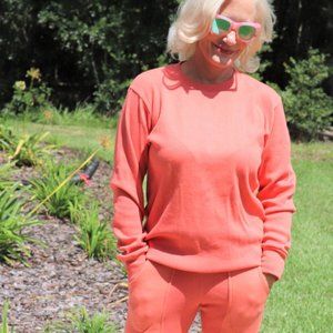 Women's New Lounge Set Loungewear Coral Two Piece